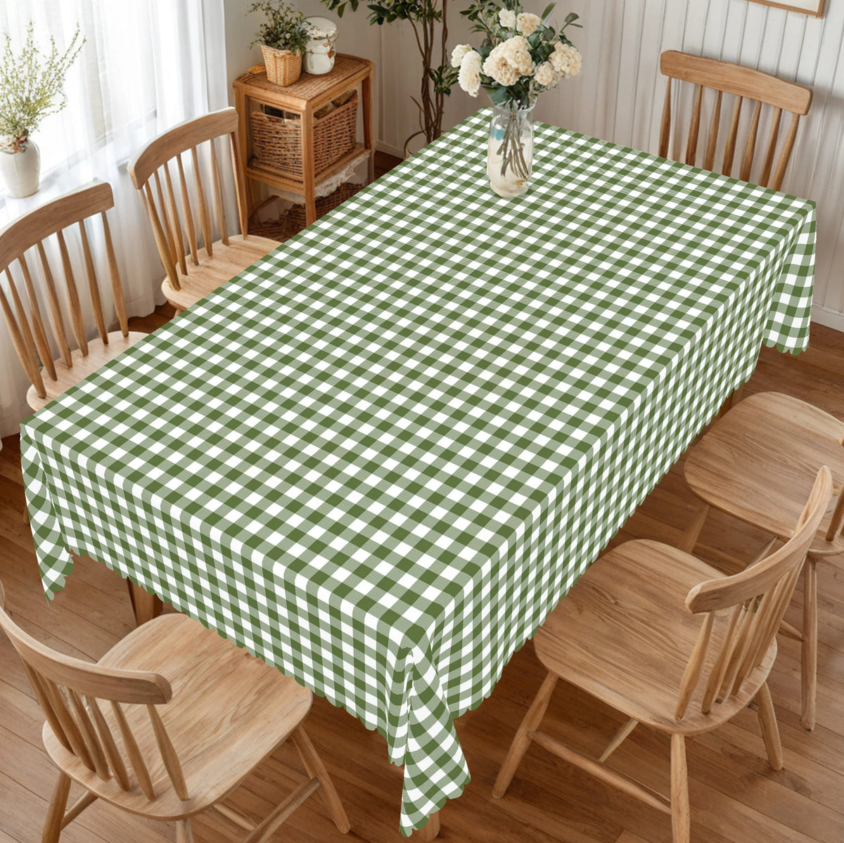 nappe verte carreaux classique imperméable usage extérieur intérieur mariage fête