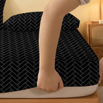 drap plat rayures diagonales noir blanc moderne taille diverses chambre coucher maison