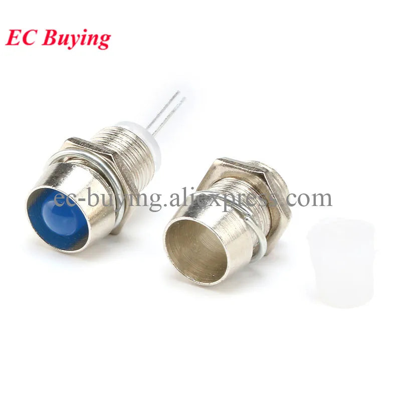 connecteurs led argentés bleus industriels vis couvercle protection 3mm 5mm sets montages bricolage