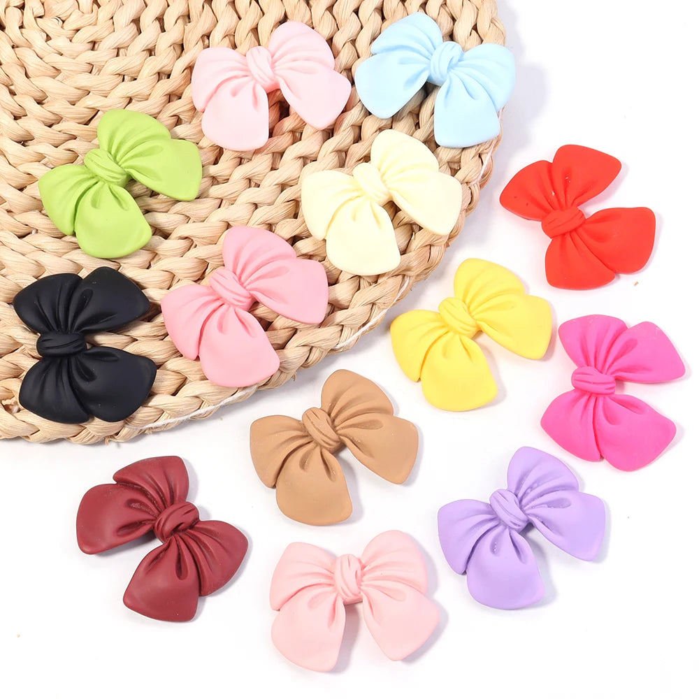 figurines kawaii rubans noues couleur diverse scrapbooking artisanat décoration moderne enfants clips