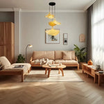 Suspension lumineuse tissée osier naturel moderne rustique câble ajustable douille E27