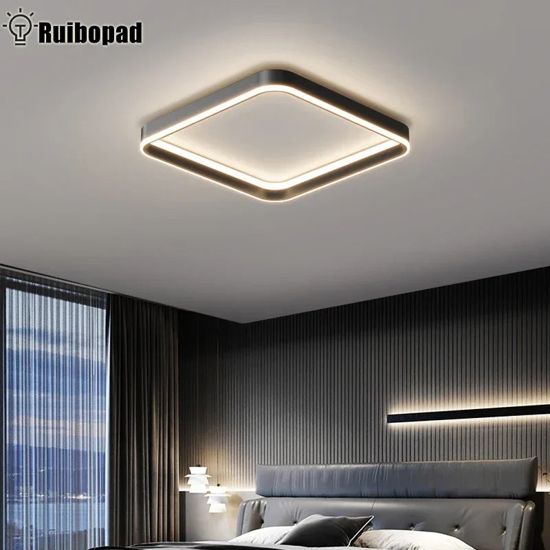 lampe led moderne rectangulaire blanc éclairage quotidien télécommande 40cm 50cm 90cm chambre salon