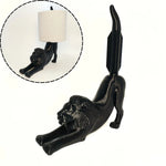 porte rouleaux papier toilette forme lion noir texturé moderne salle bain décoration animalière