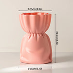 vase blanc moderne minimaliste plastique souple décoration intérieur arrondi chambre salon