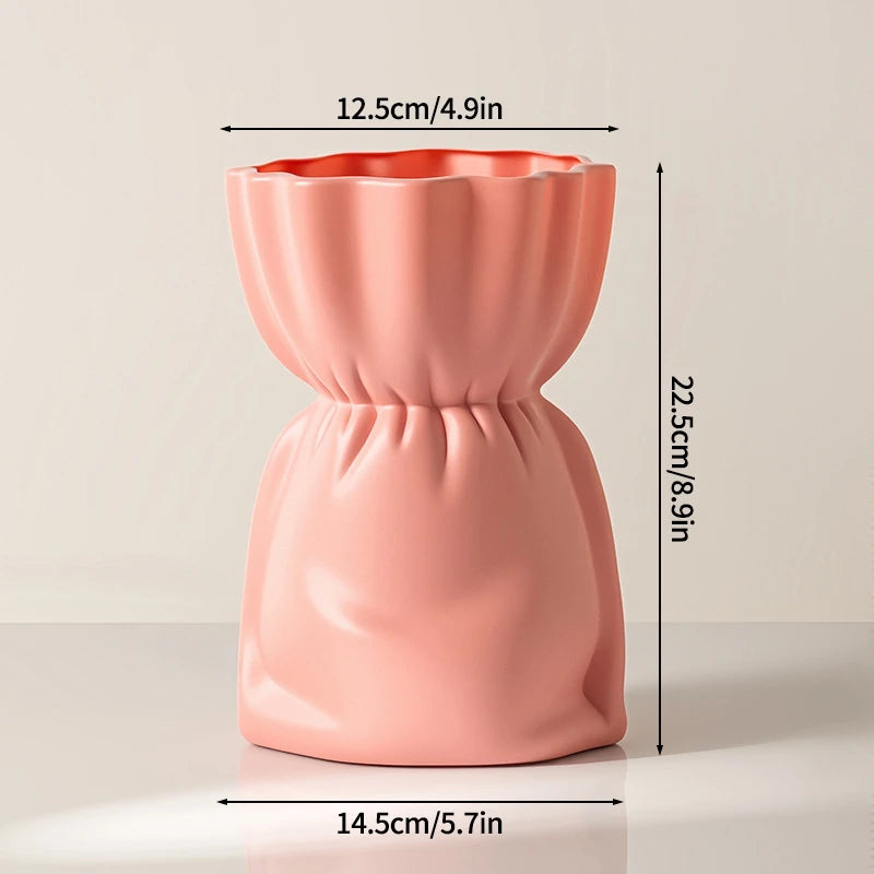 vase blanc moderne minimaliste plastique souple décoration intérieur arrondi chambre salon