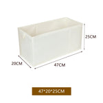 boîtes rangement tissu beige moderne opaques étroites longues sous lit chambre salon buanderie