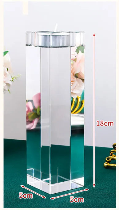 bougeoirs moderne transparents rectangulaires adhésifs chandelles bâtons décoration intérieure mariage 10cm 12cm 14cm 16cm