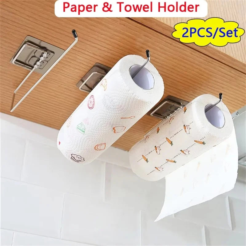 porte serviettes papier blanc moderne motif carottes poules adhésif salle bain kitchenette 27cm5cm