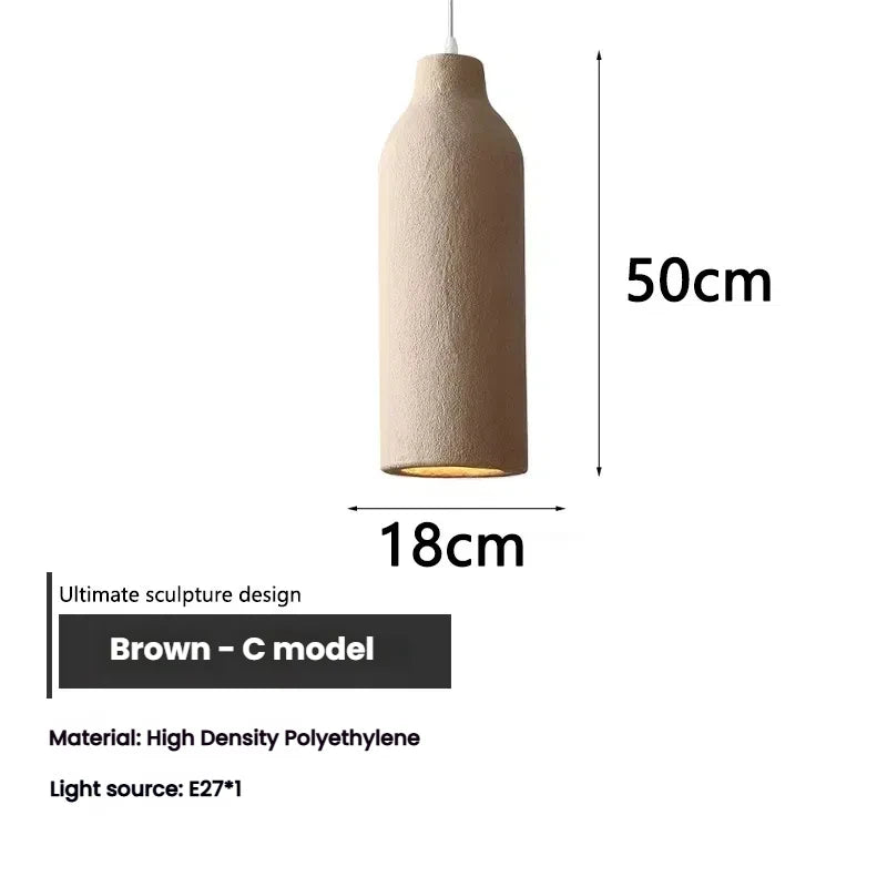 lustre suspension moderne beige texture granulée luminaire salon salle manger chambre loft