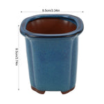 pots céramique succulentes bleu brun texture grès brillante intérieur extérieur classique minimaliste