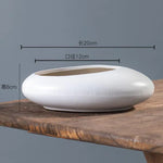 pot plante céramique poterie moderne noir vert blanc sans trou