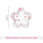 coasters polyester transparents fleurs roses blanches modernes antidérapants cuisine décoration