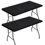 nappe rectangulaire élastique polyester coton imperméable halloween moderne table noire serviettes assiettes verres bougie