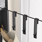 porte serviettes moderne adhésif noir acier inoxydable piquets salle bain