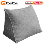 coussin gris lin moderne sans rembourrage poche fermeture glissière 45x50cm 50x50cm