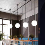 suspension lumineuse moderne globe blanc verre opale pendentif cristal 15cm 20cm 25cm 30cm 40cm