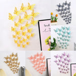 papillons décoratifs transparents artisanal adhésif jaune gris bleu vert rose violet doré rouge blanc