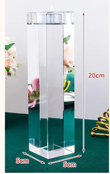 bougeoirs moderne transparents rectangulaires adhésifs chandelles bâtons décoration intérieure mariage 10cm 12cm 14cm 16cm