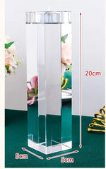 bougeoirs moderne transparents rectangulaires adhésifs chandelles bâtons décoration intérieure mariage 10cm 12cm 14cm 16cm