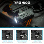 lampe torche rechargeable led 1600lm aluminium noir résistance chocs mode stroboscopique
