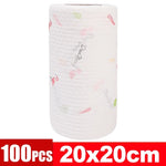 serviettes cuisine blanc texturées pratiques adhésives non tissées microfibre nettoyage respectueuses environnement pack 100PCS