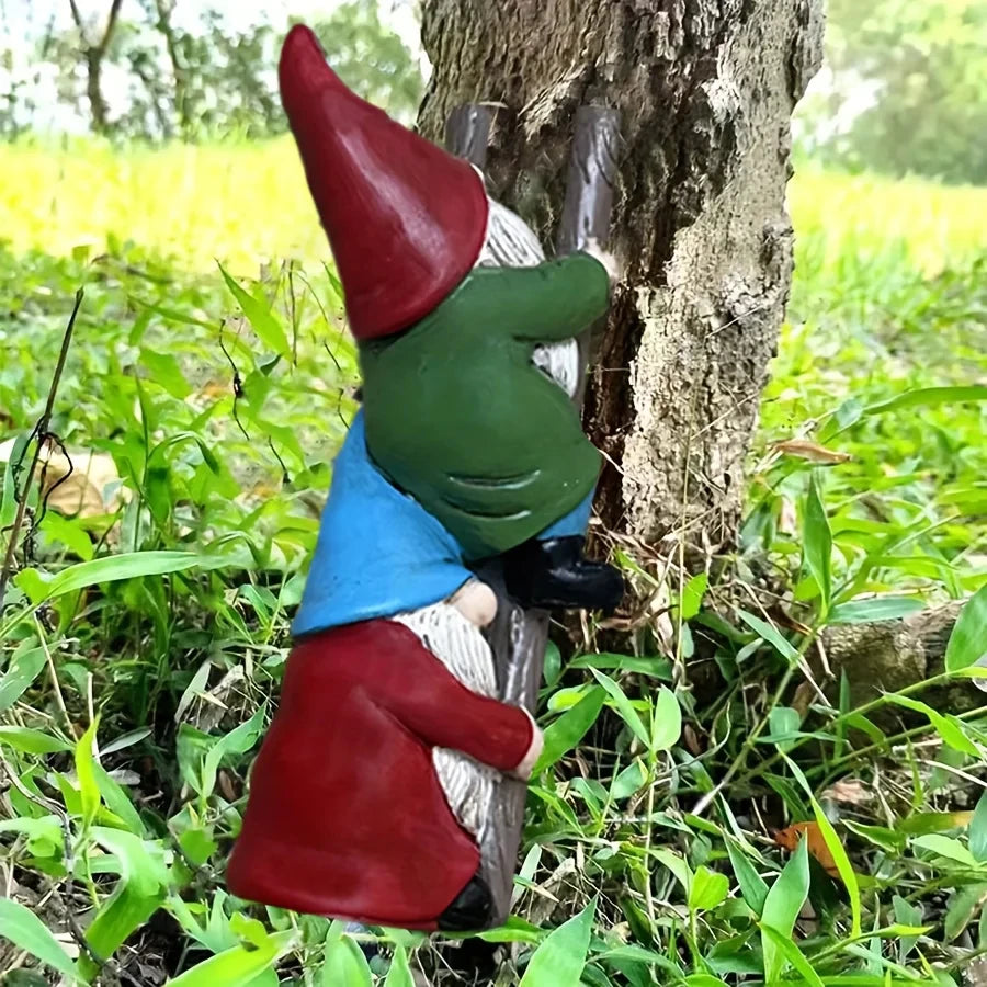 ornement gnome résine vert rouge gris blanc traditionnel jardin intérieur extérieur