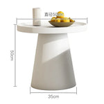 table basse moderne minimaliste ronde fer noir blanc salon maison