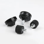 support fixation vis noir bagues rayures modernes anti secouement téléscopique adjustable matériaux attaches auto