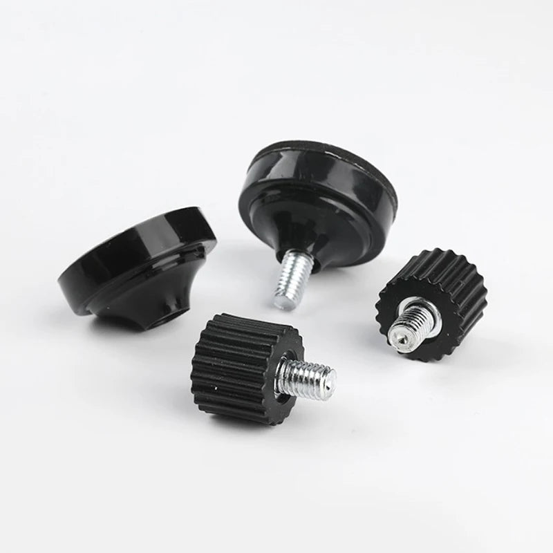 support fixation vis noir bagues rayures modernes anti secouement téléscopique adjustable matériaux attaches auto