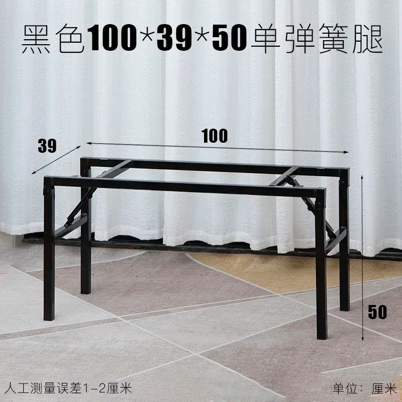 support table pliable métal noir robuste structure moderne pieds fer