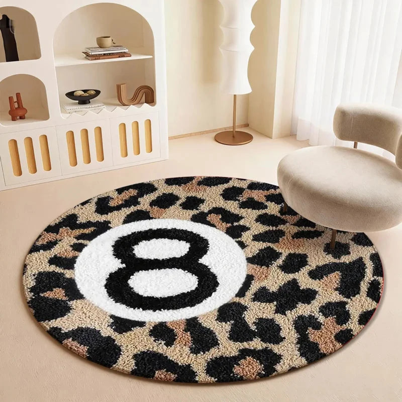 tapis léopard moderne noir beige imperméable antidérapant 120cm 100cm 150cm 80cm