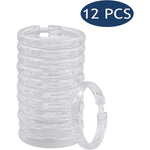 anneaux suspension transparents blancs spirales modernes rideaux douche sans bruit