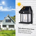 lampe solaire murale noire moderne ampoule led ip65 batterie lithium grille fenetre