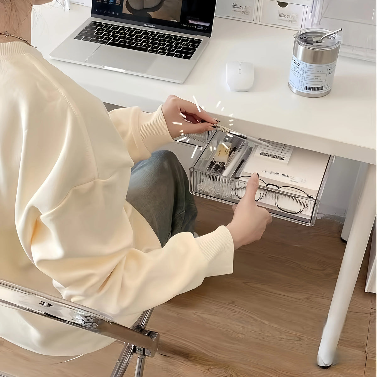 boîtes rangement transparentes modernes empilables clips ridées plastique