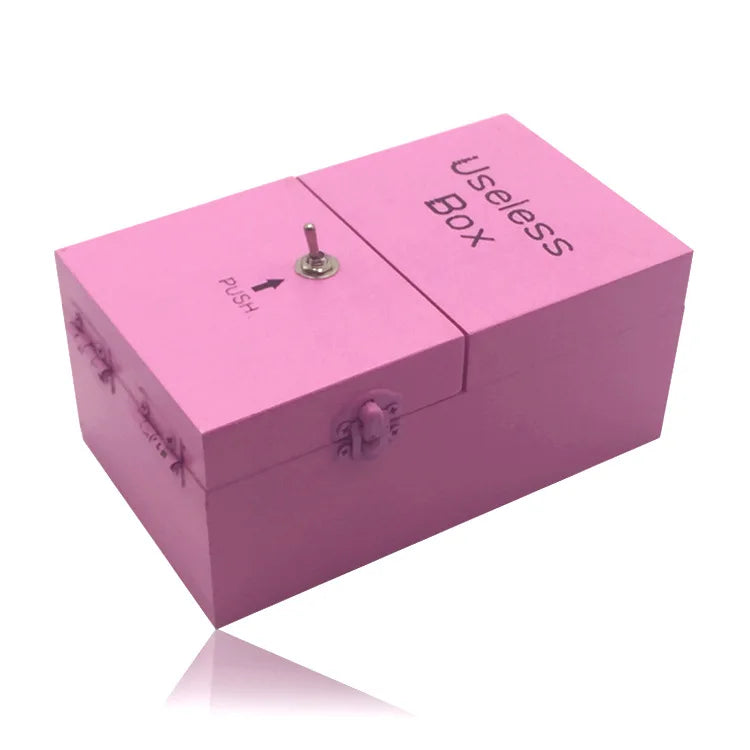 boîte bijoux bois naturel classique bouton fermeture useless box merry christmas marrie me