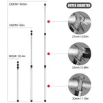 Poteau télescopique en aluminium réglable en hauteur
