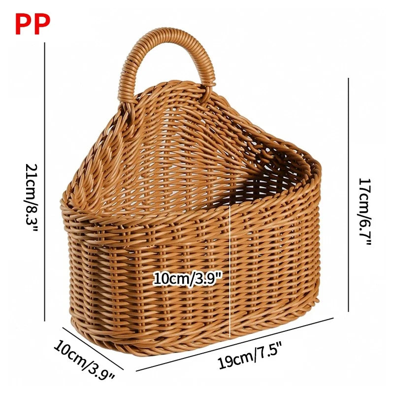 paniers rangement rotin marron clair tressage régulier rustique maison cuisine