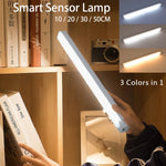lampe led rechargeable détecteur mouvement cool warm blanc moderne minimaliste adhésif portable abs