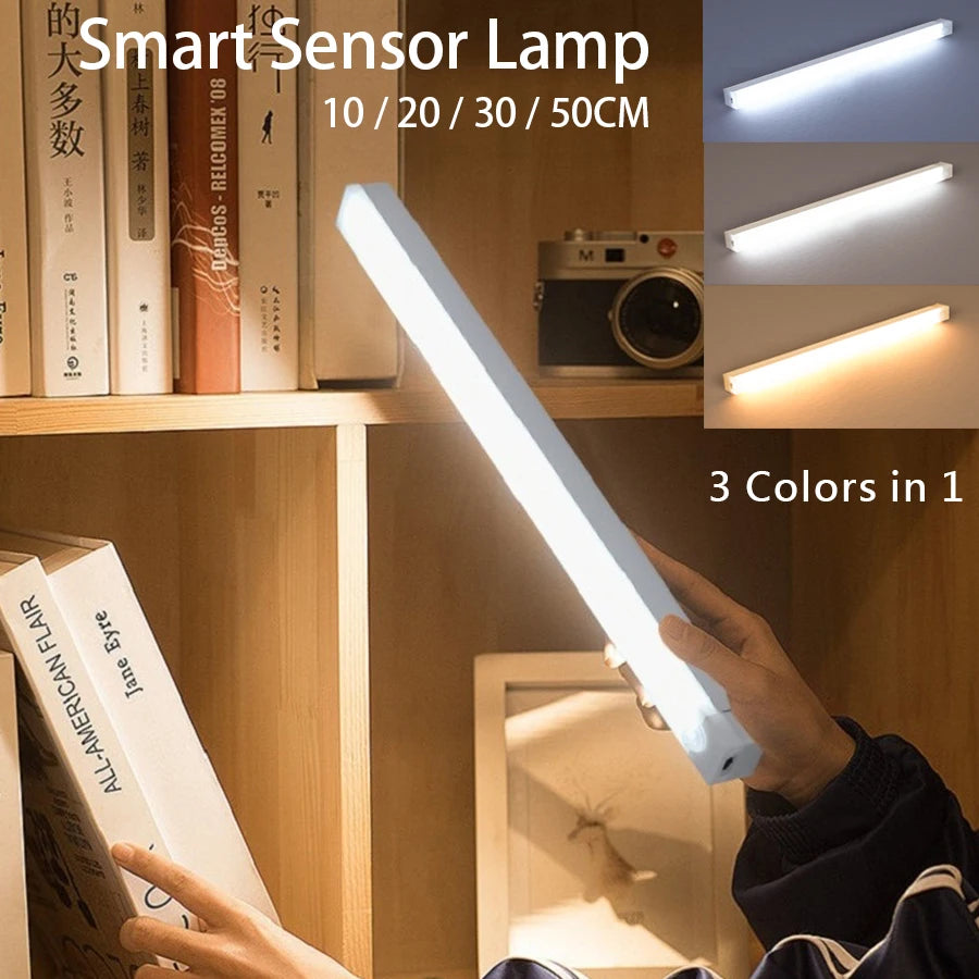 lampe led rechargeable détecteur mouvement cool warm blanc moderne minimaliste adhésif portable abs