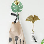 porte clés feuilles dorées moderne vert ornemental décoration chambre vert doré