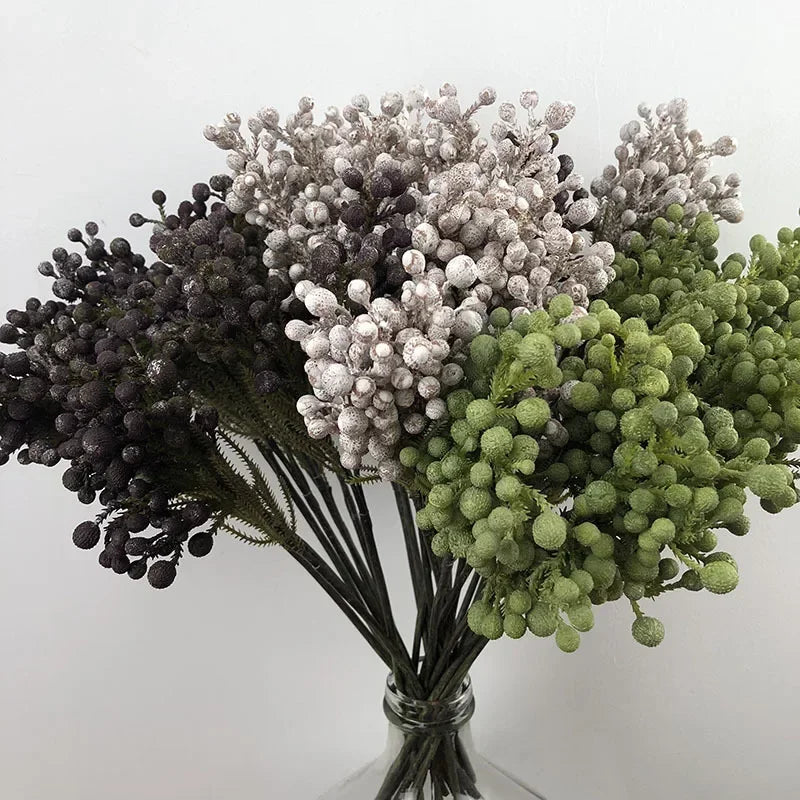bouquet artificiel violet gris vert blanc extérieur naturel brillant plastique exposéextérieur