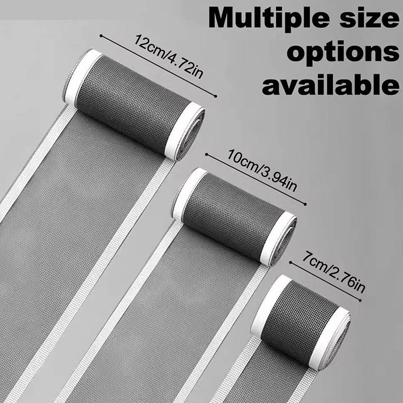 ruban adhésif moustiquaire gris maille fine opacité pratique résistant 12cm 10cm 7cm couteau précisionPATCH