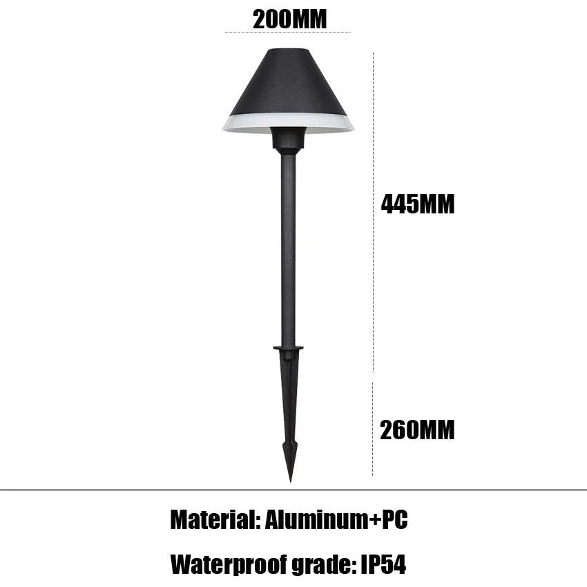 lampe led extérieure étanche moderne noir blanche waterproof ip65 autonome base cale