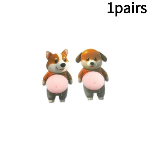 figurine peluche chien shiba inu 3d mignon accessoires sac parapluie tasse