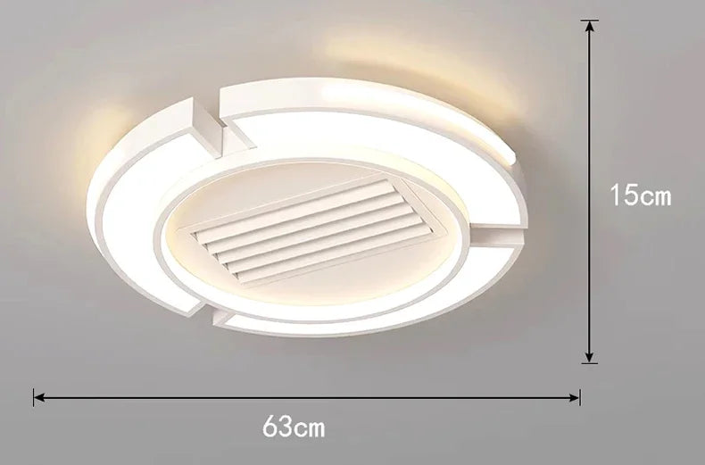 plafonnier led moderne blanc rectangulaire grille ventilation salon chambre minimaliste