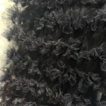 ruban tulle blanc noir rose bleu clair plissé texture ondulée opacité élégant décoration mariage