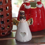 décoration maison ange céramique vase fleurs organisateur rangement panier tressé courge festive