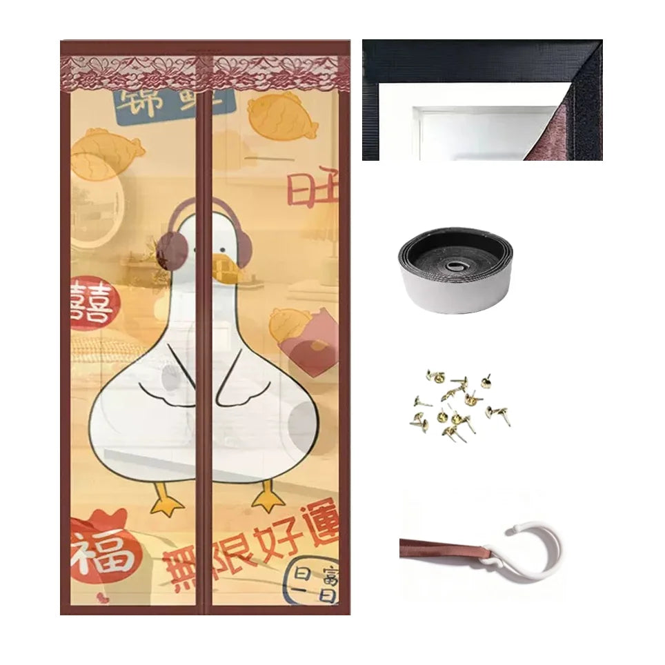 rideau magnétique imprimé animaux motifs floraux opacité décoration enfantine gris vert bleu illustrations panda
