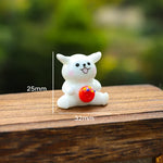 ornements animaux mignons figurines verre cartoon coeurs lunettes rubans maison jardin chambre decoration diys