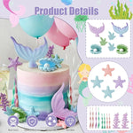 décoration gâteau sous marin sirène étoile mer algues coquillages anniversaire mariage baptême fêtes